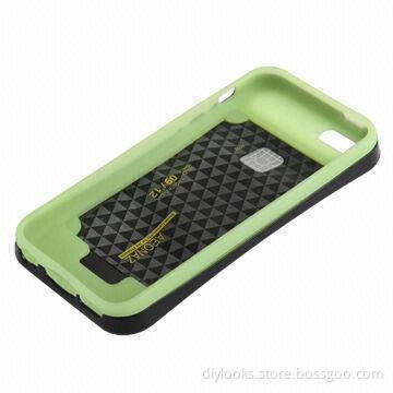 Special Design i-Glow 2-color Series Detachable Combination Case with Holder for iPhone 5C (Black)